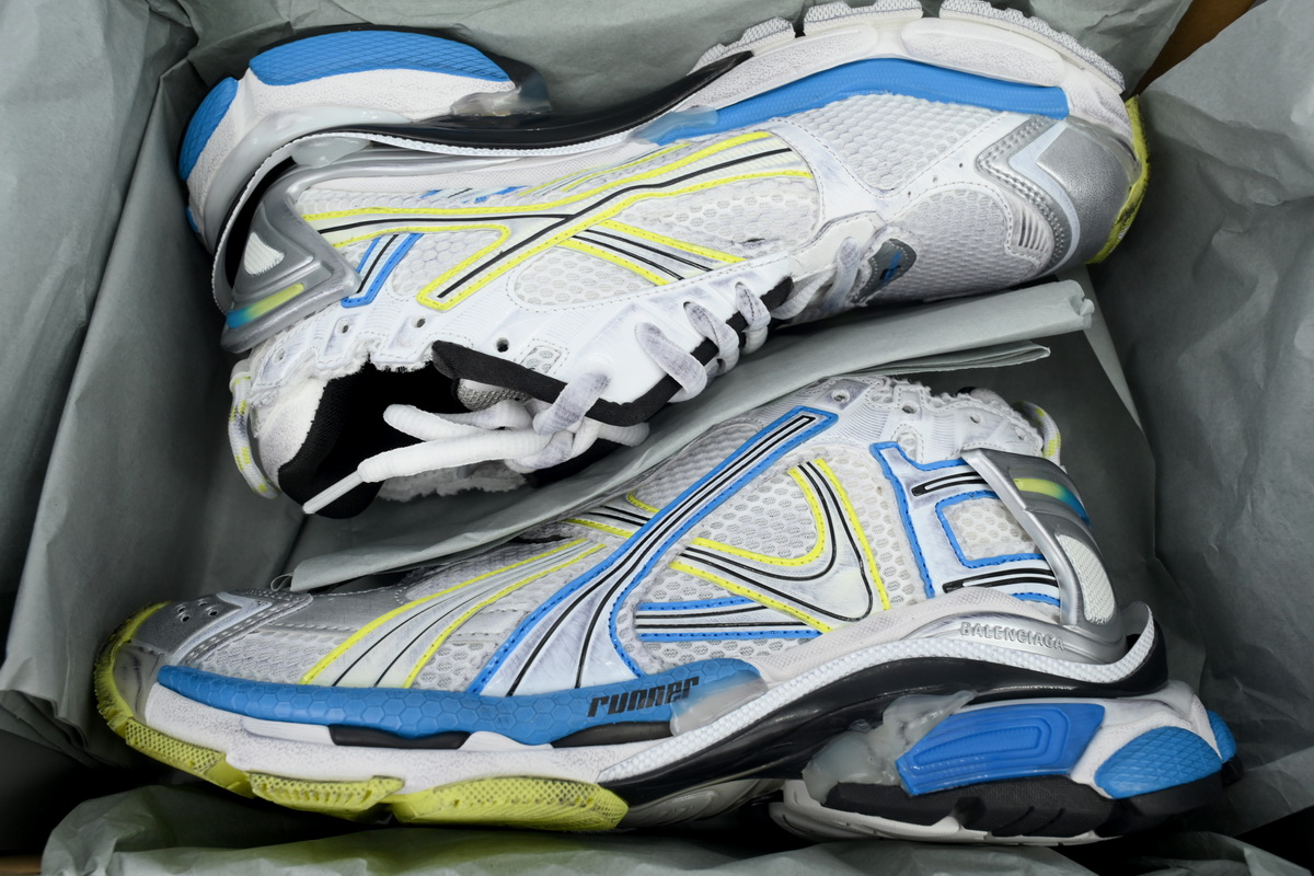 Balenciaga Runner Sneaker 'White Yellow Blue' 772774 W3RMU 9074