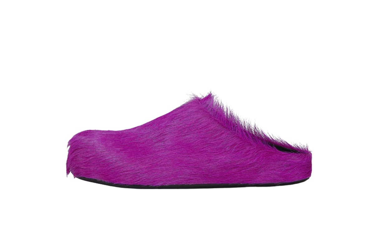Marni Long hair Calfskin Fussbett Sabot Fuchsia SBMR000600P412200C58