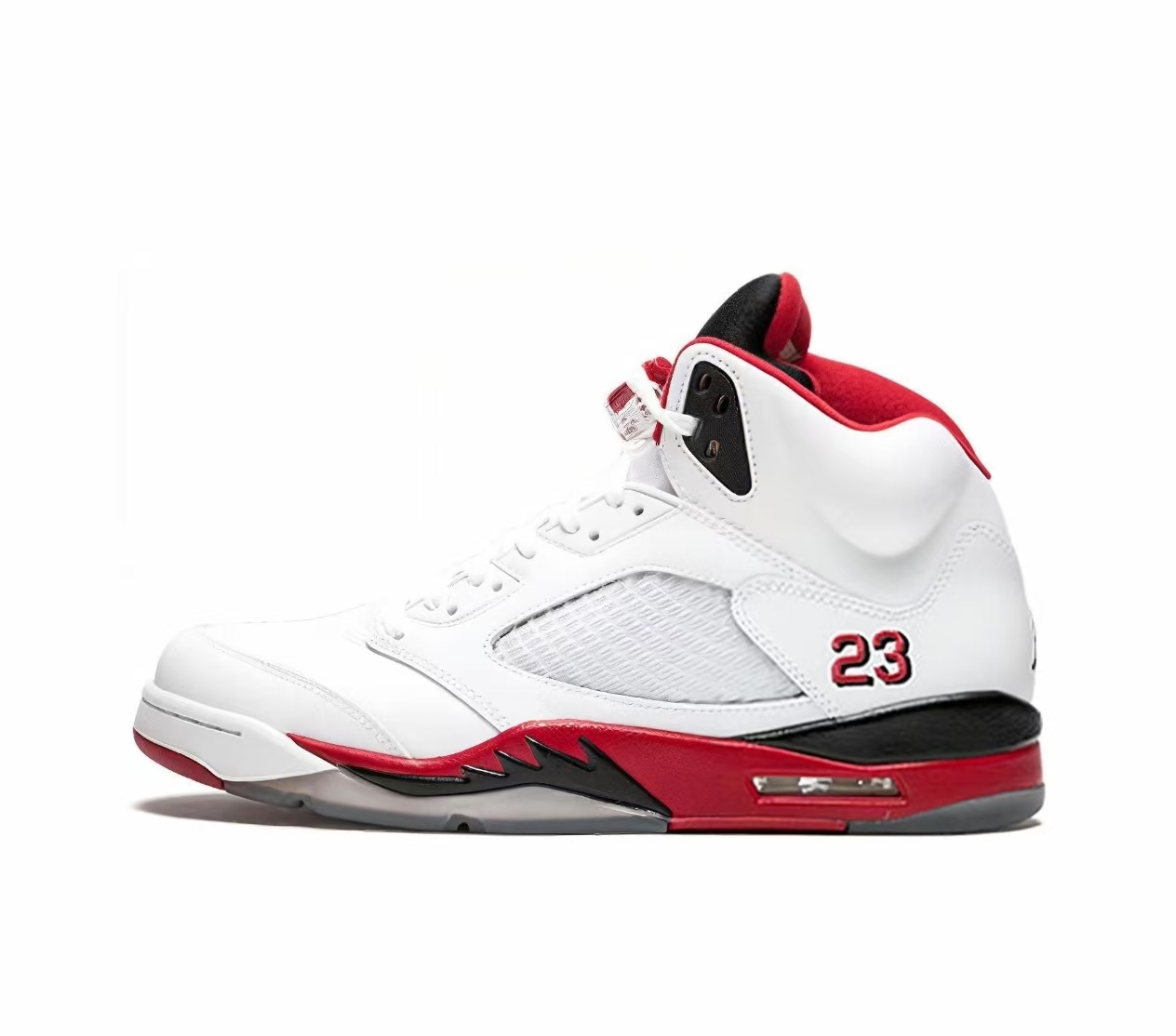 Air Jordan 5 Retro Fire Red Black Tongue