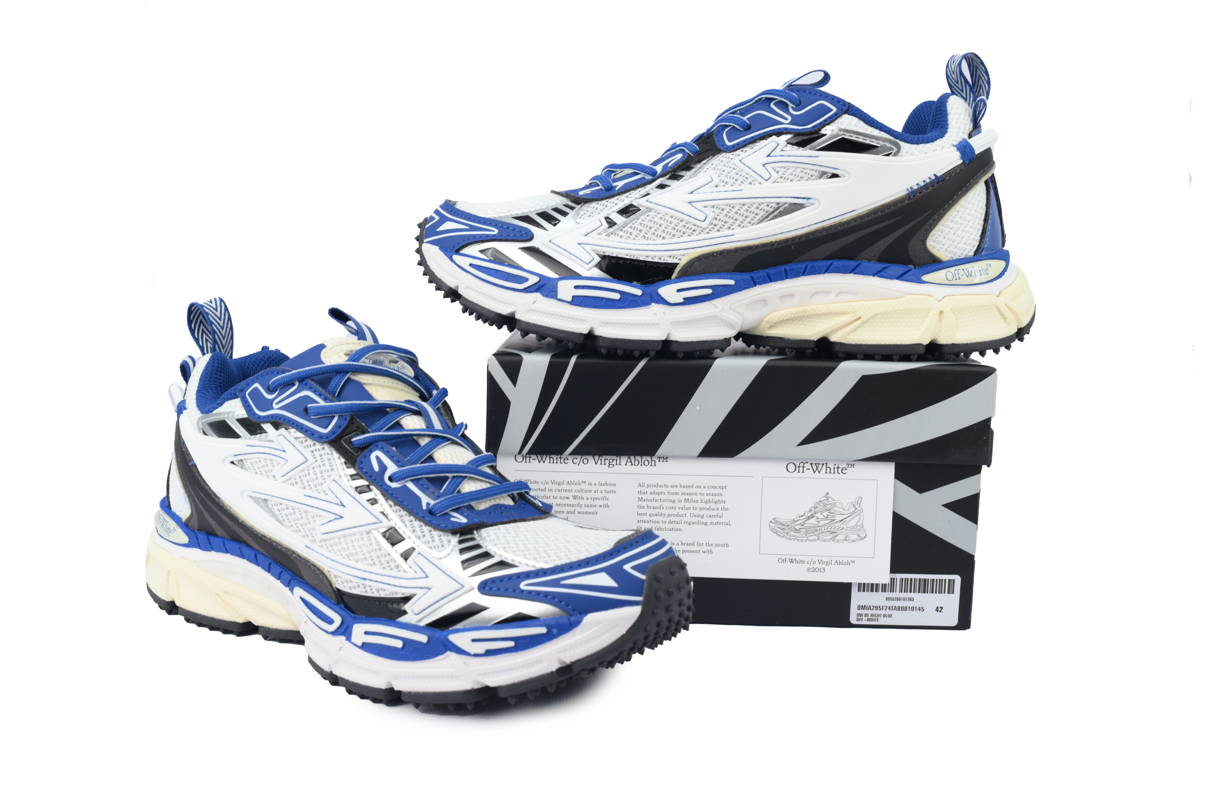 OFF-WHITE Out Of Deep Blue White OMIA295F24 FAB00 10145