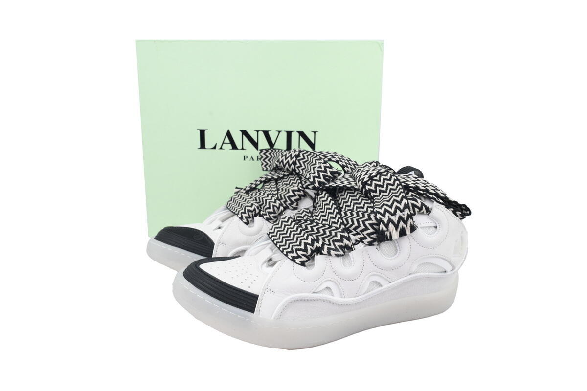 Lanvin Curb Sneakers White Black