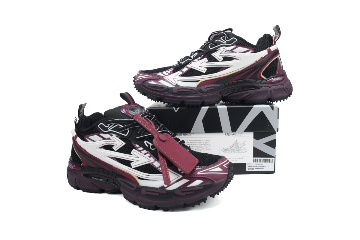 OFF-WHITE Black Purple Red OMIA295F24 FAB00 10012
