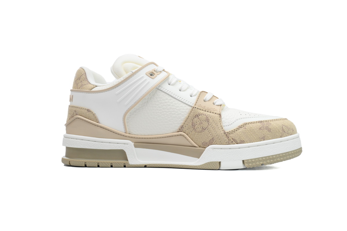 LOUIS VUITTON Trainer White Khaki