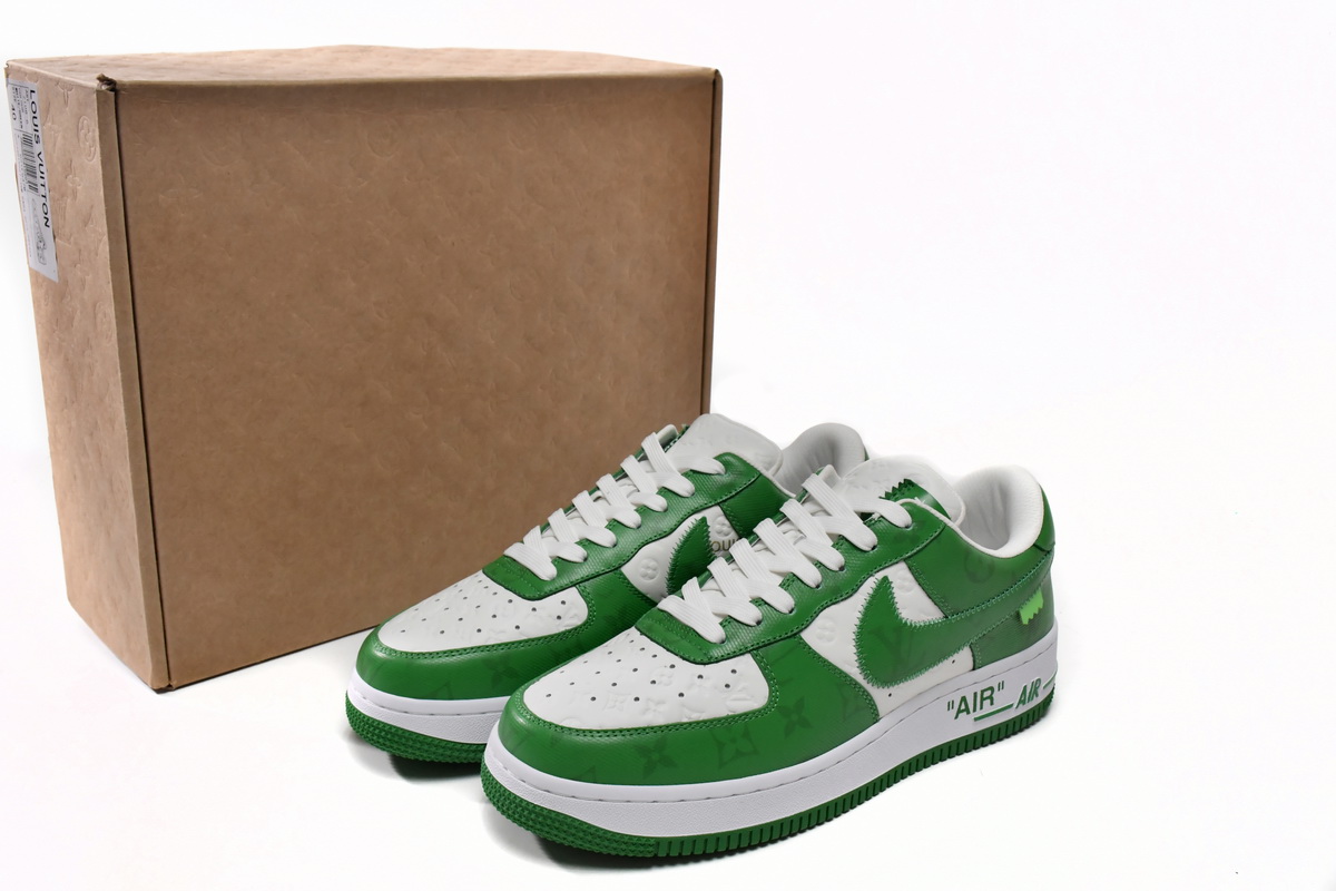 LOUIS VUITTON x Nike Air Force 1 White Green 7108-6