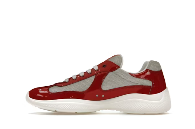 PRADA Red Prada America's Cup biker fabric sneakers