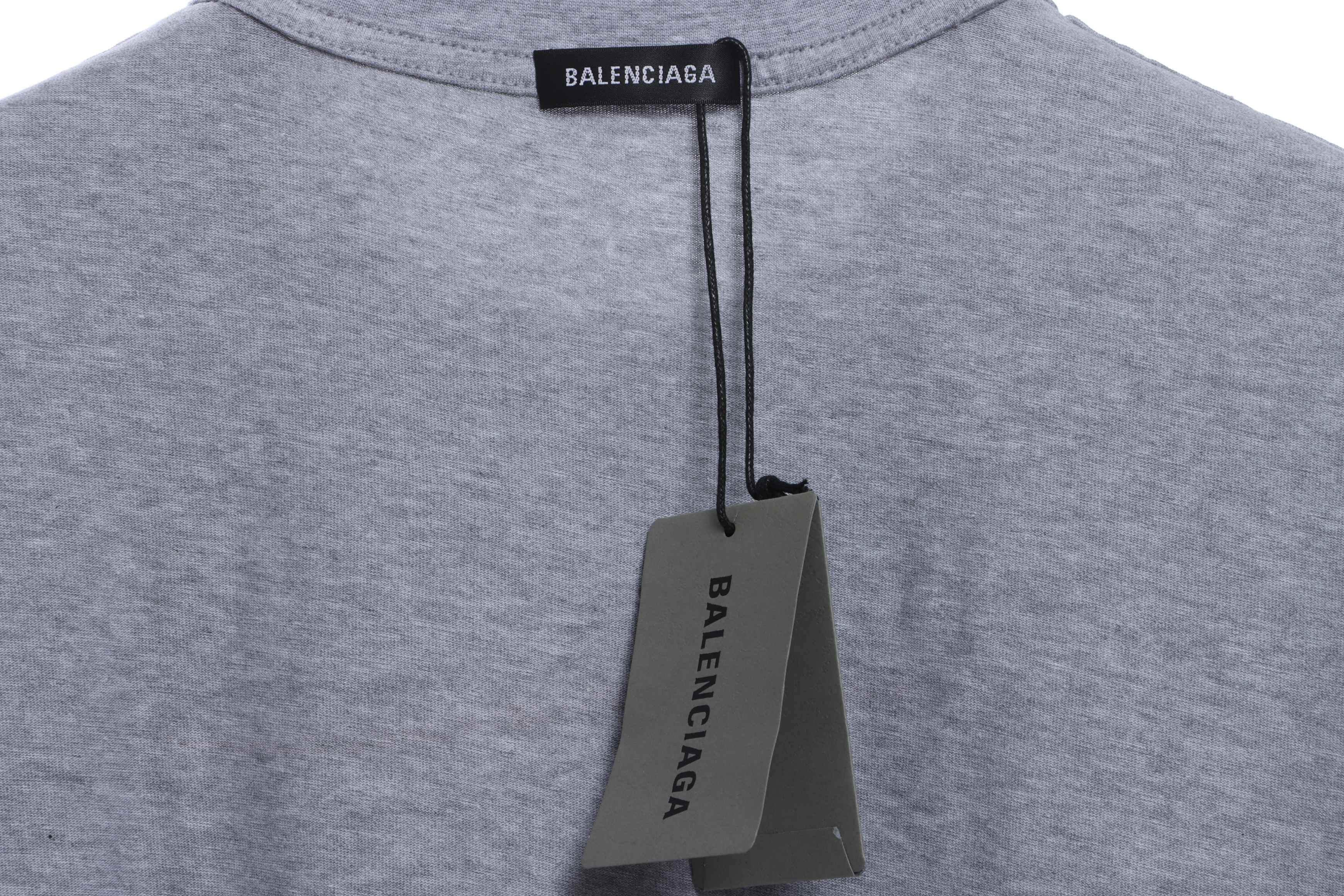 Balenciaga Coke Print Short Sleeve Grey
