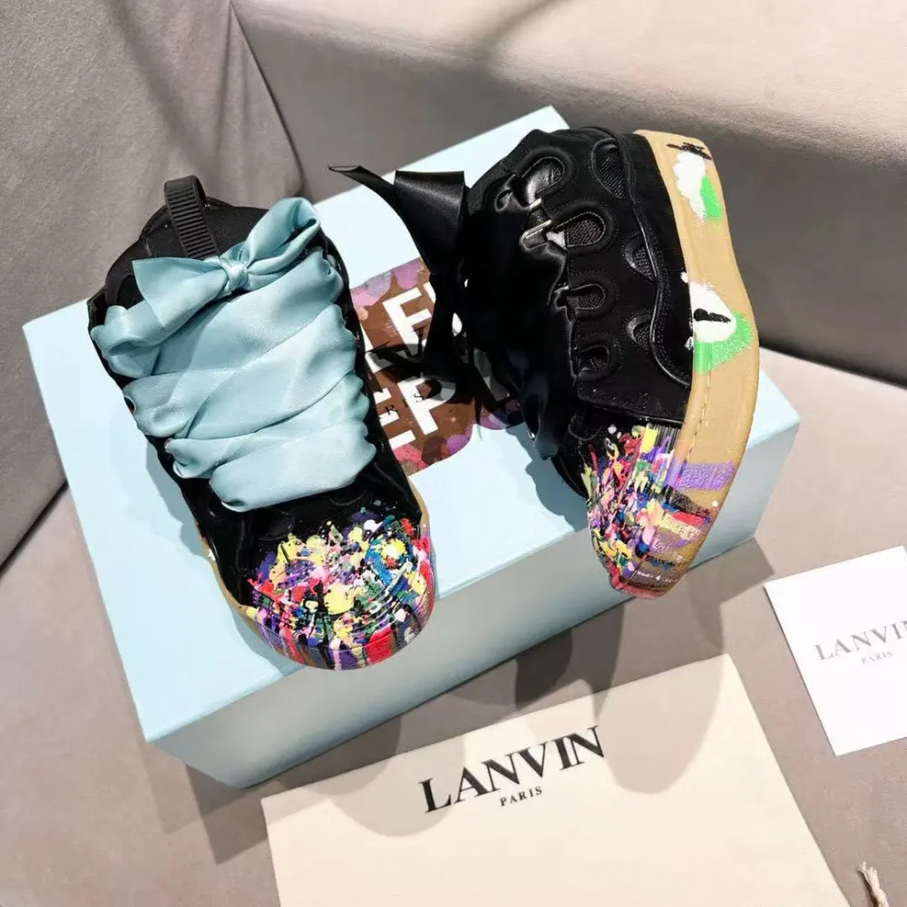 Lanvin Leather Curb Sneaker Gallery Dept