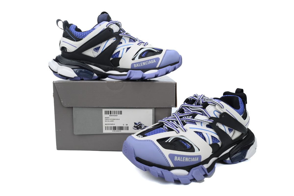 Balenciaga Track Sneaker White Black Purple