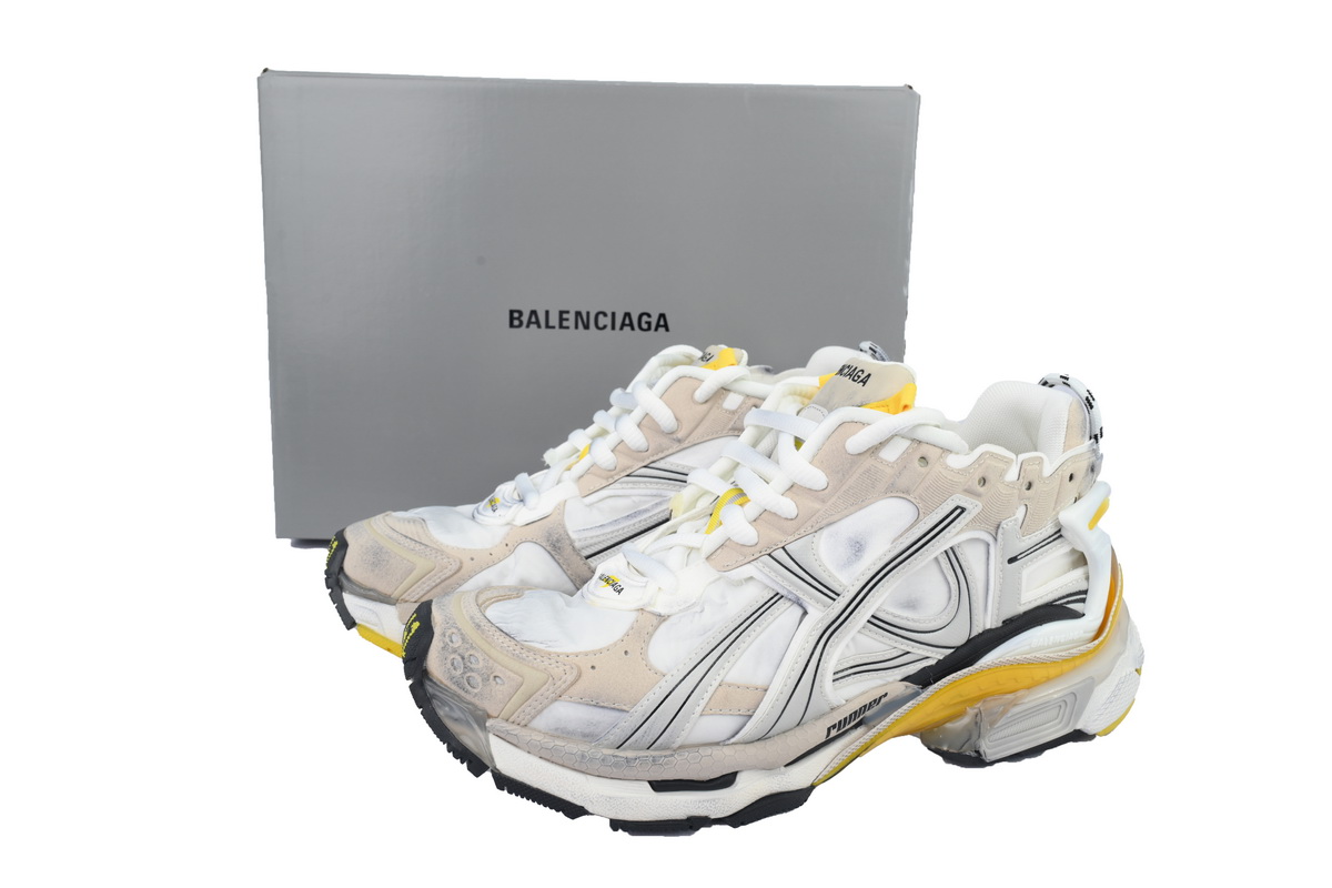 Balenciaga Runner Sneaker 'White Yellow' 772767 W3RNY 9170