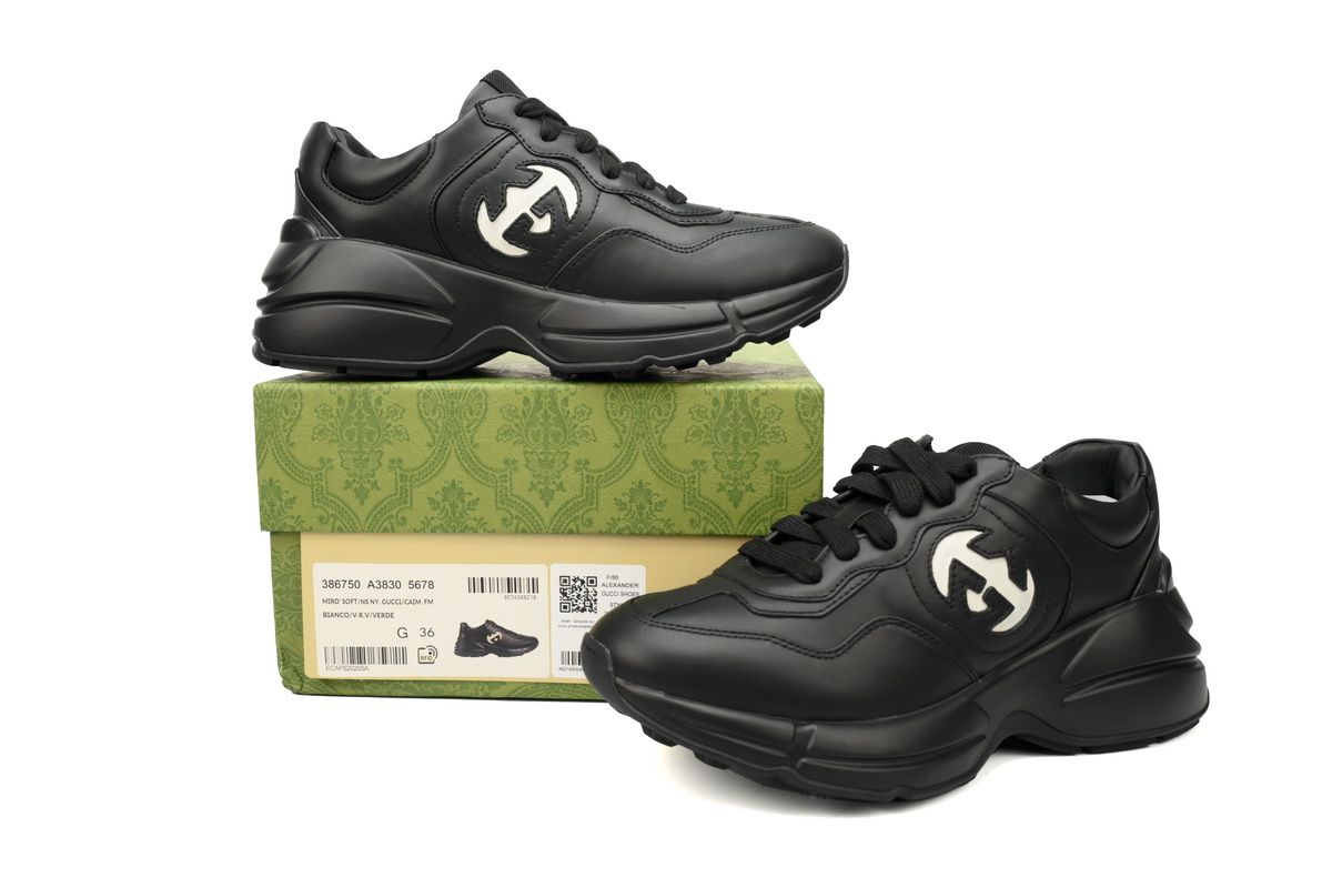 Gucci Rhyton 'Interlocking G - Black Ivory'