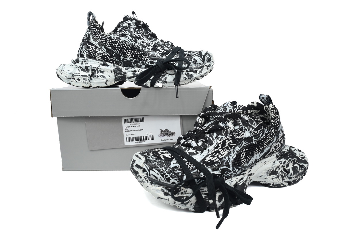 Balenciaga Luminous Black Graffiti 734731 W3XDC 0236