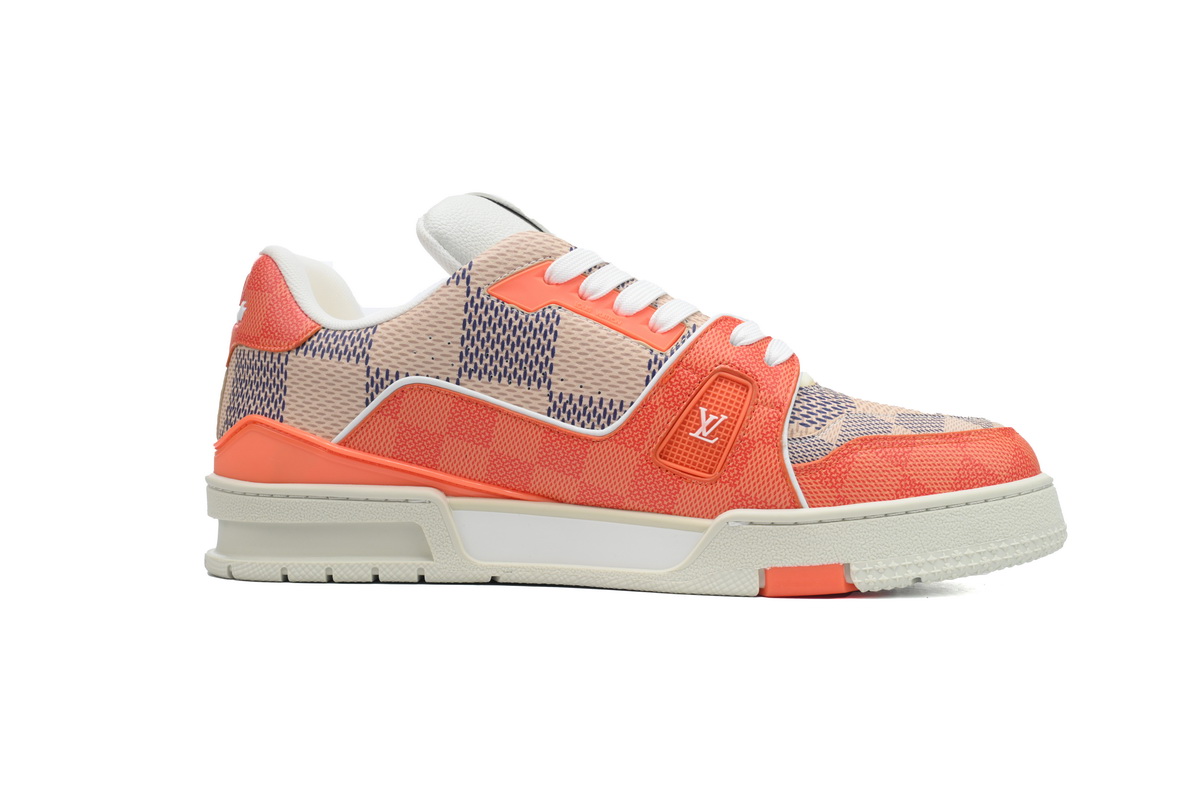 LOUIS VUITTON Trainer White Orange