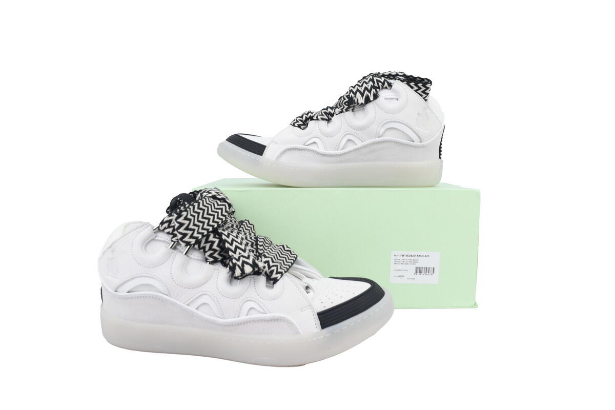 Lanvin Curb Sneakers White Black