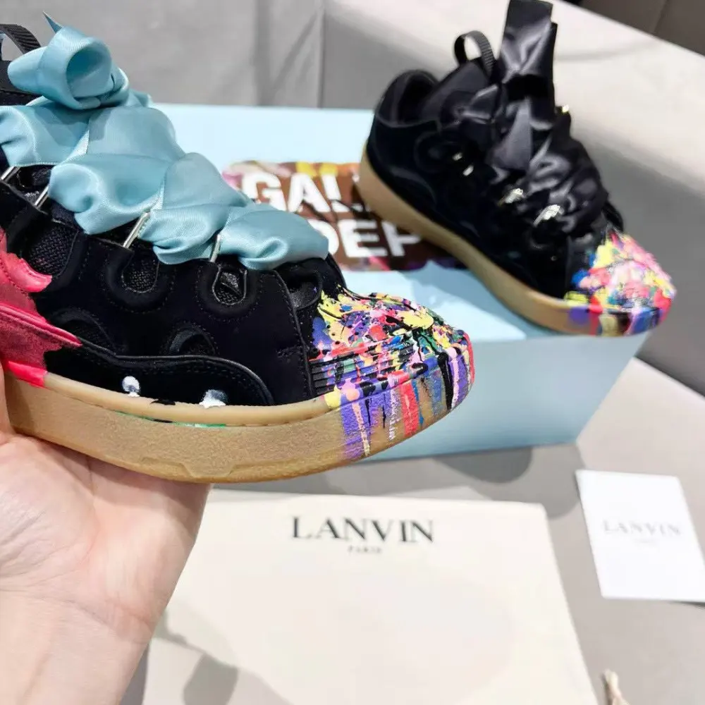 Lanvin Leather Curb Sneaker Gallery Dept