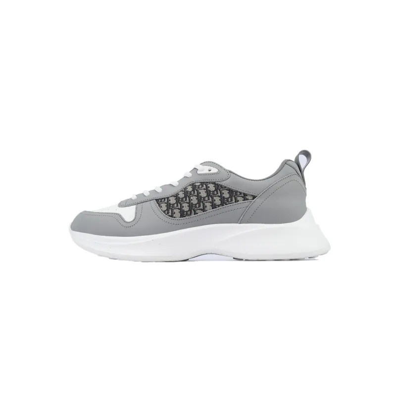 Dior B25 Runner Grey Smooth Calfskin Oblique Jacquard 3SN299ZIR- H165