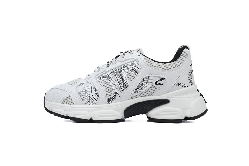 Dior Chrono Sneaker Mesh with White and Black Leather-Effect Panels