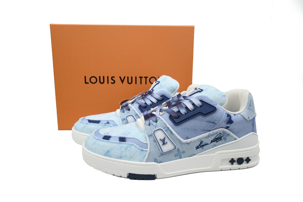 LOUIS VUITTON Trainer XS Rendering Blue Cloth