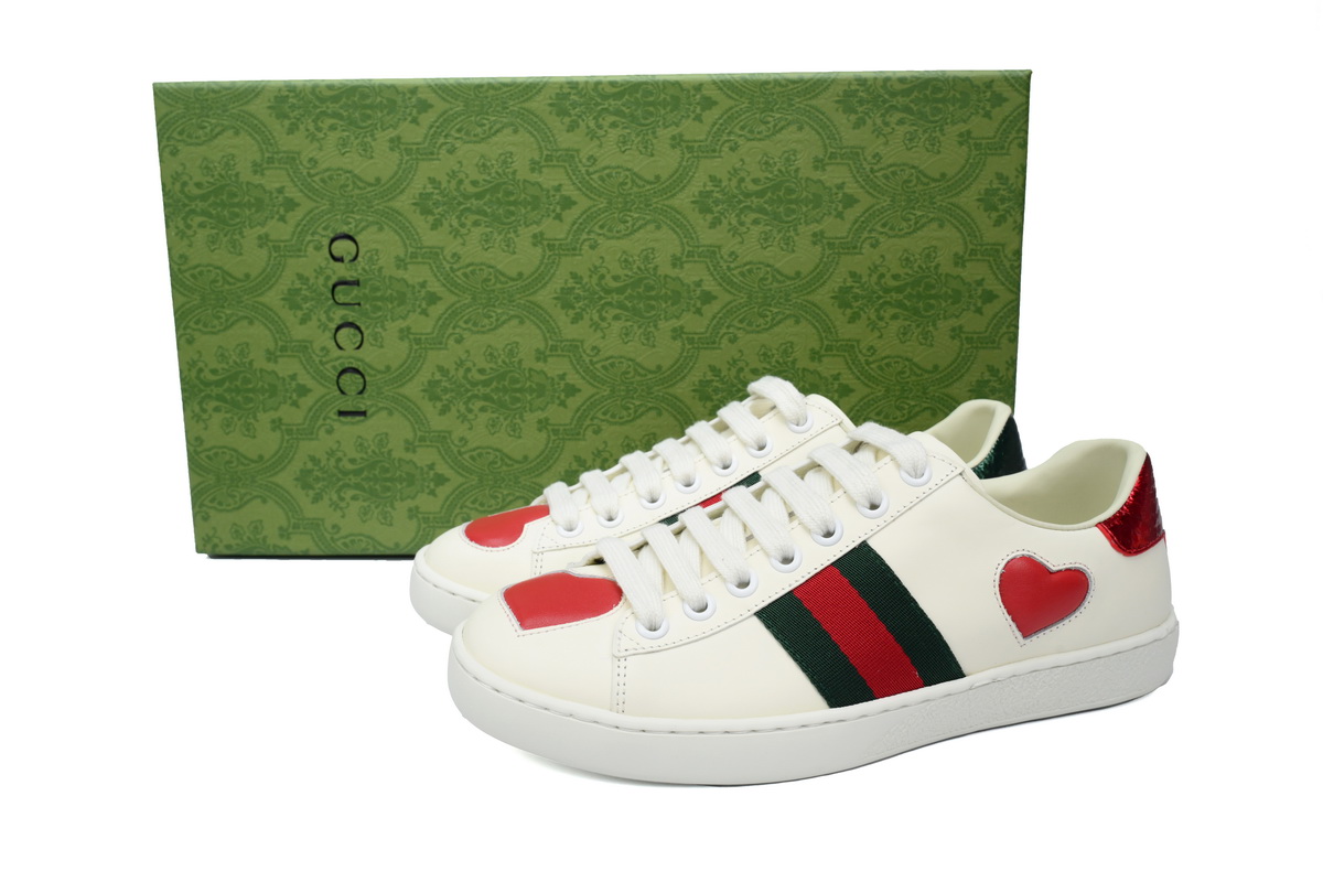 Gucci Ace Embroidered Hearts