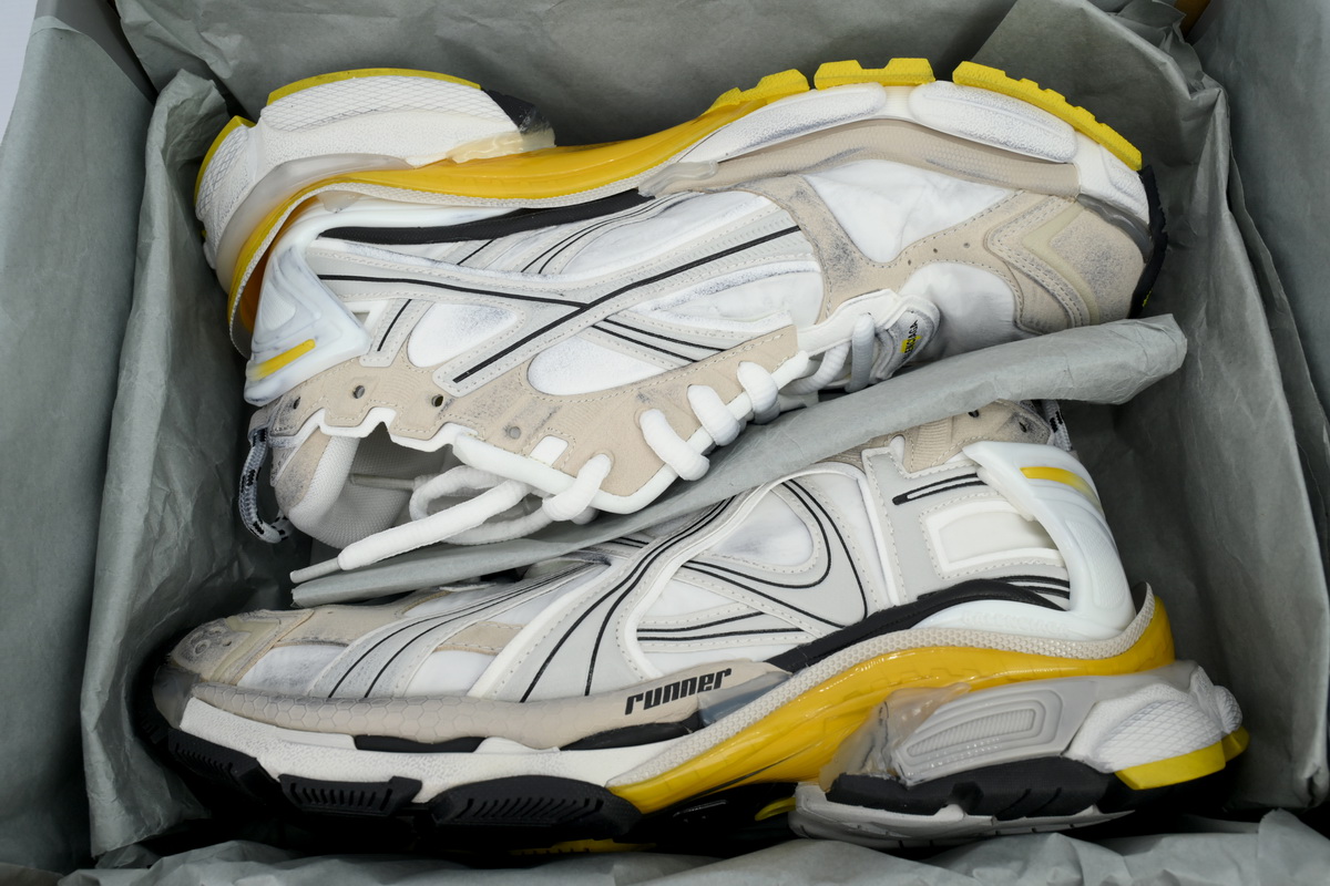 Balenciaga Runner Sneaker 'White Yellow' 772767 W3RNY 9170