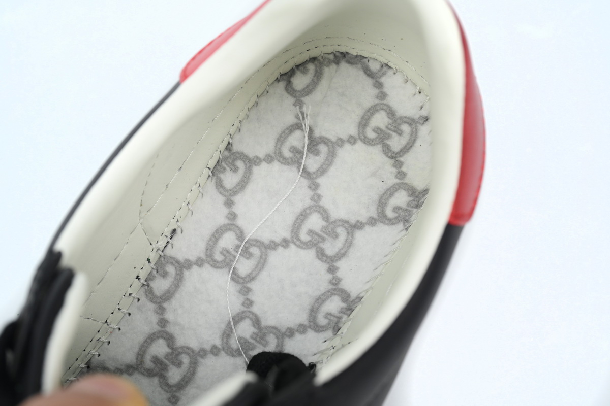 Gucci Ace Stripe Leather 'Black'