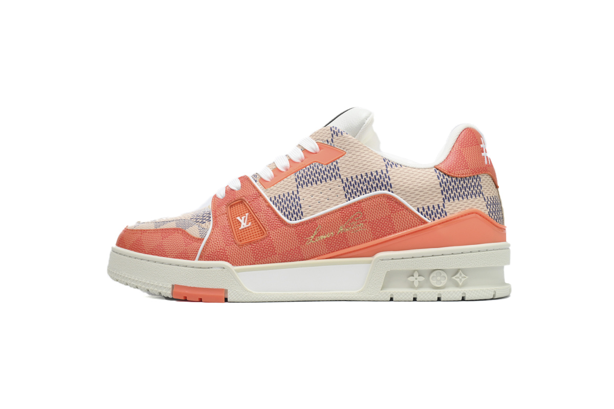 LOUIS VUITTON Trainer White Orange