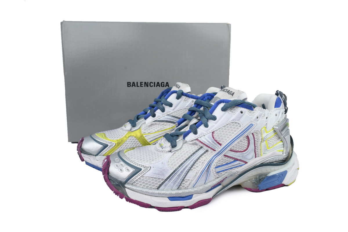 Balenciaga Runner Sneaker 'White Purple Blue' 772767 W3RMU 9547