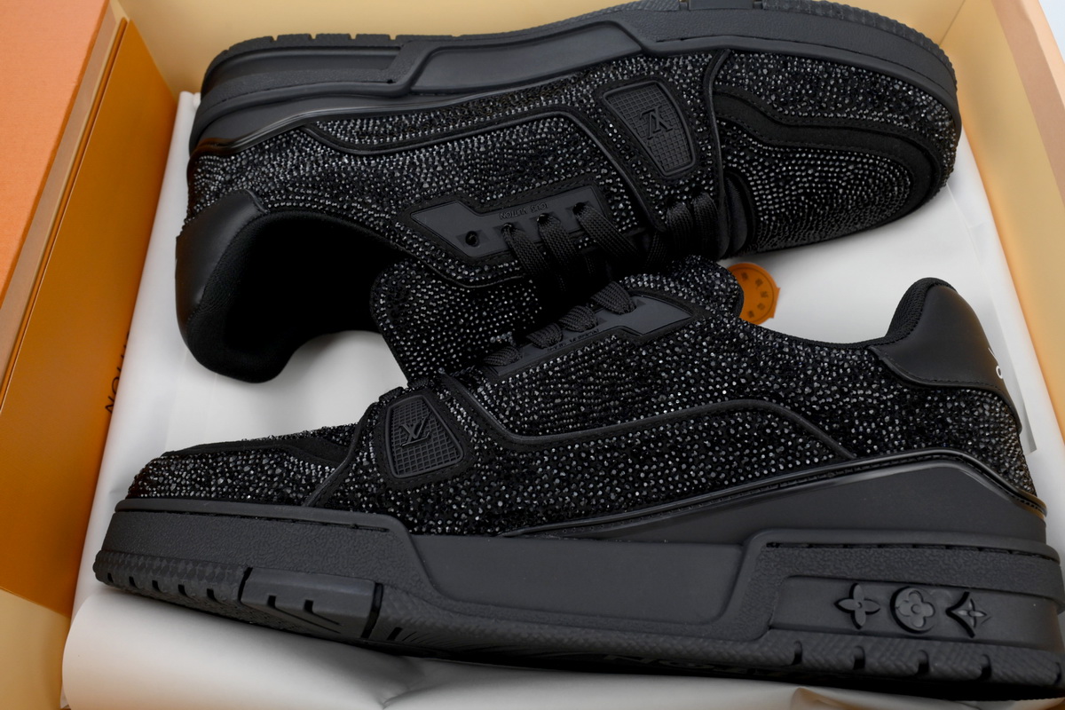 Louis Vuitton Trainer 'Black Rhinestones' 1A815H