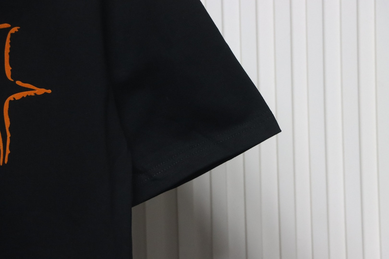 Balenciaga 25ss Sanskrit letters flocked print short sleeves