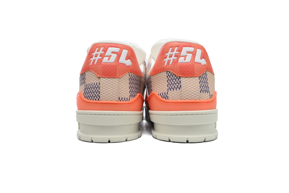 LOUIS VUITTON Trainer White Orange