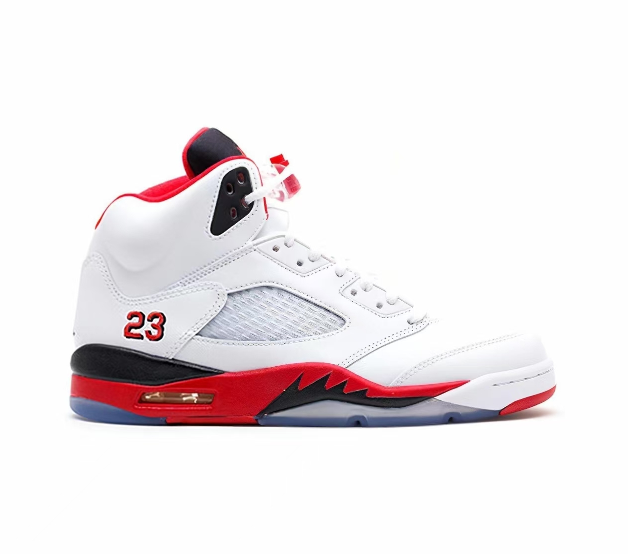 Air Jordan 5 Retro Fire Red Black Tongue