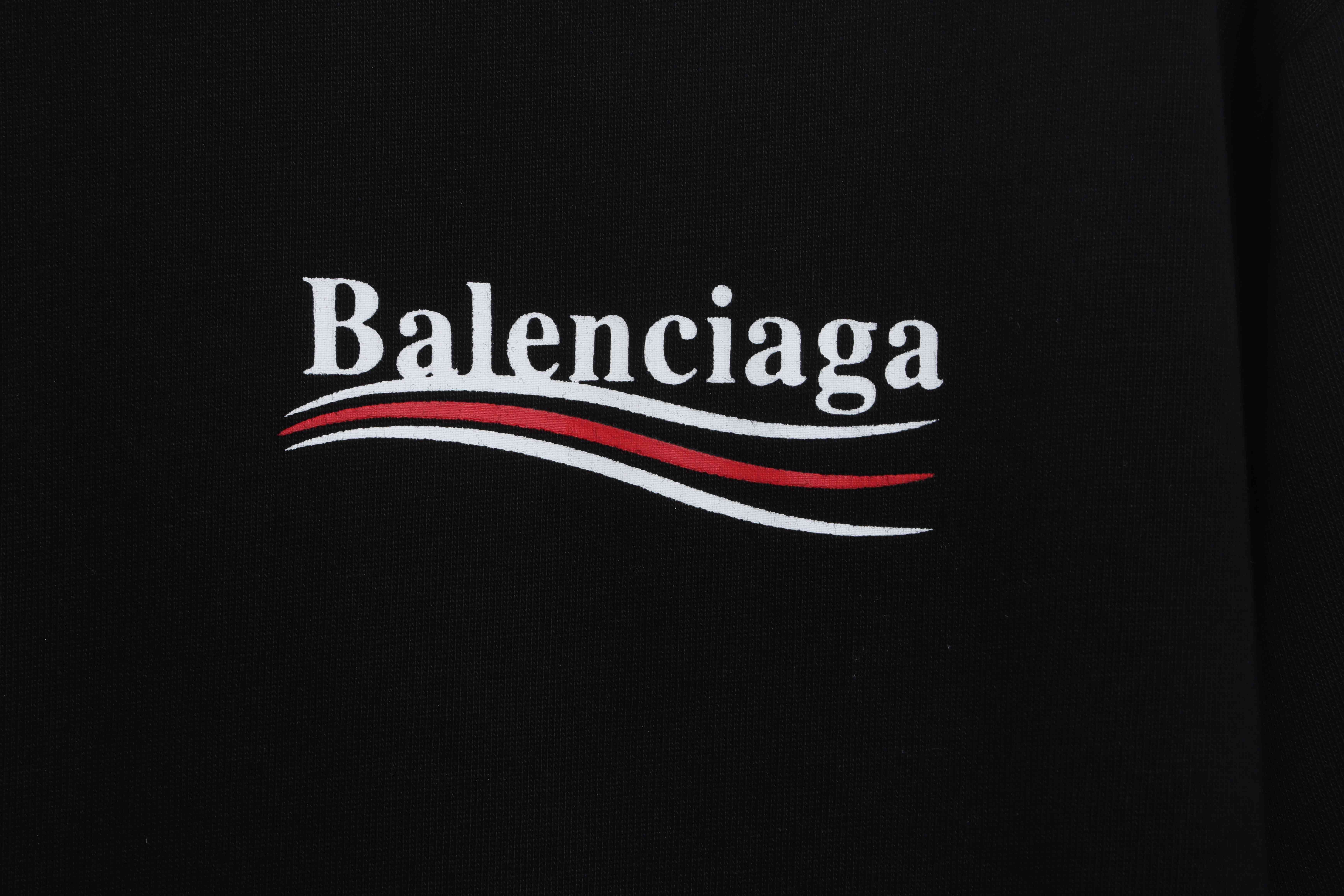 Balenciaga Coke Print Short Sleeve Black
