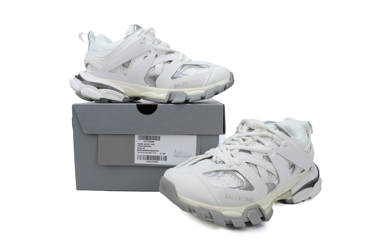Balenciaga Track Sneaker White Grey SilverTotal 12 items 542436 W2FSC 9081