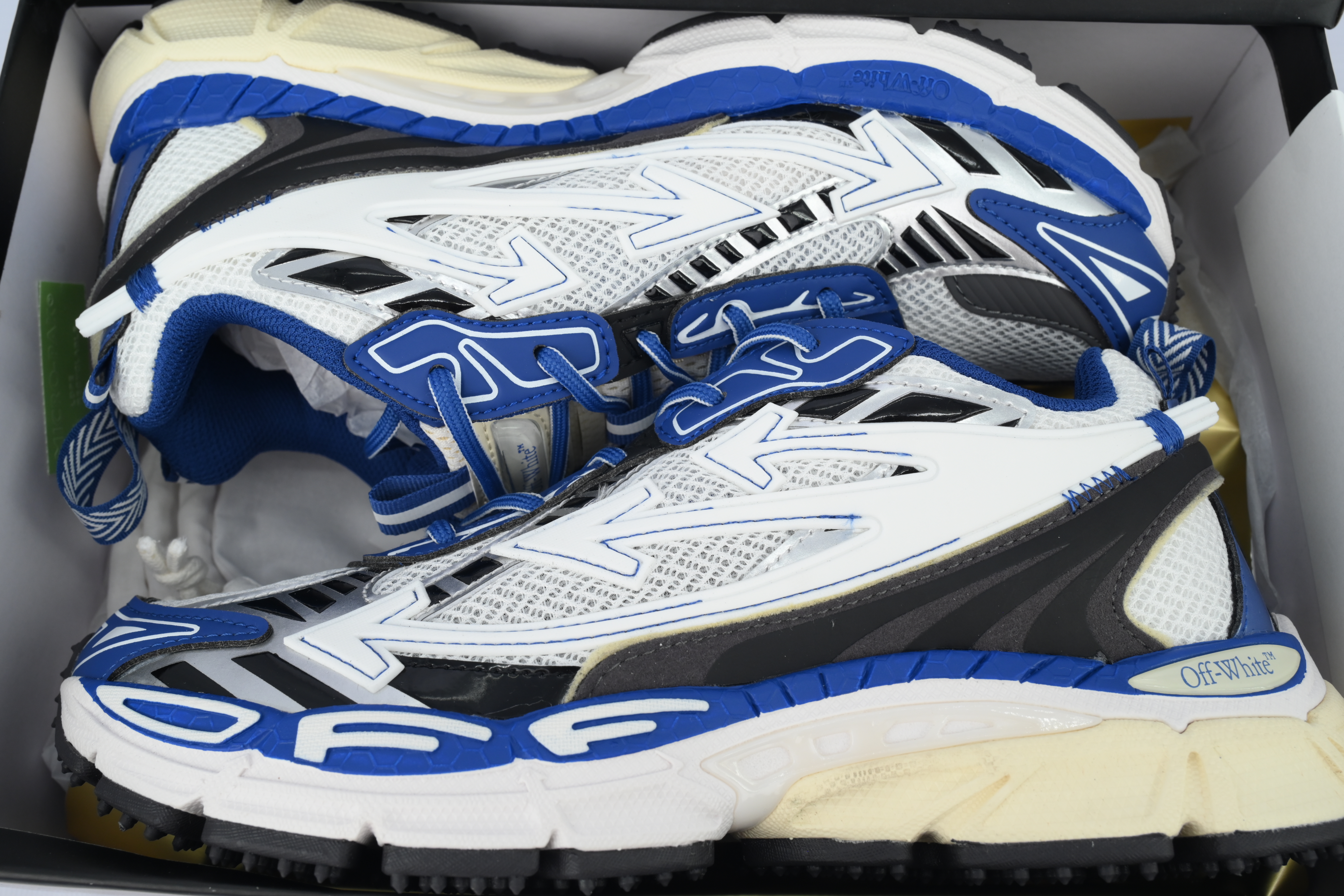 OFF-WHITE Out Of Deep Blue White OMIA295F24 FAB00 10145