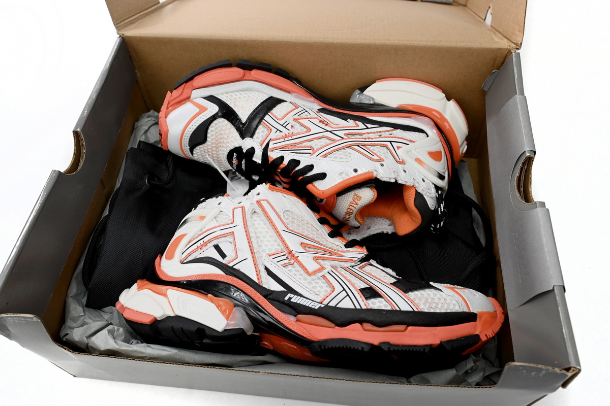 Balenciaga Runner White Orange Black 677402 W3RB7 9051