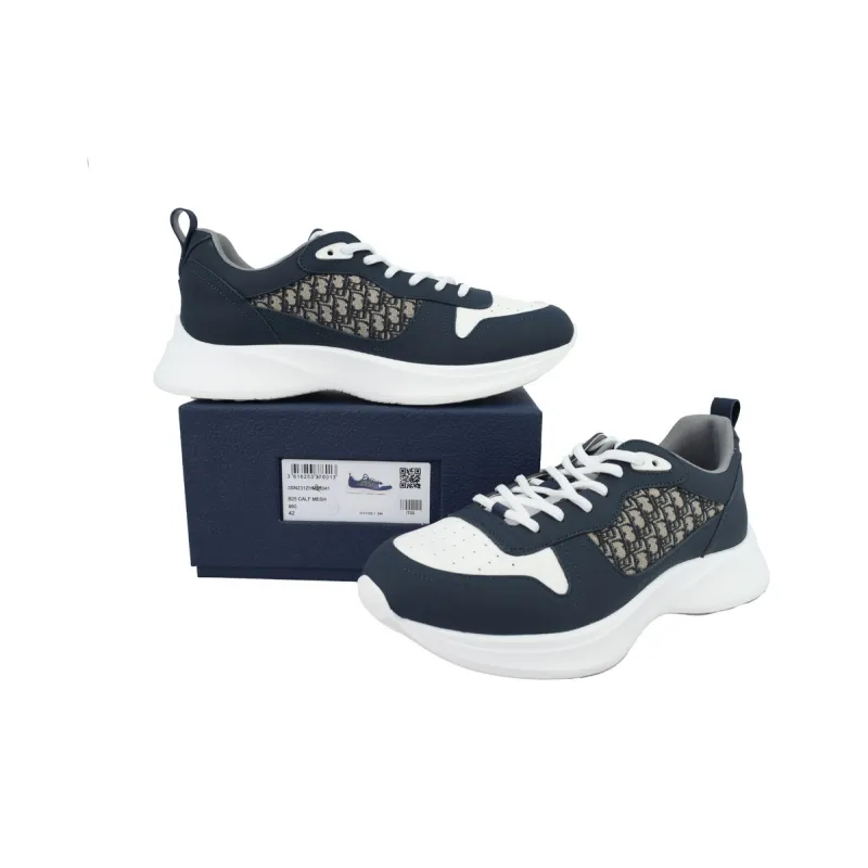 Dior B25 Runner Navy Blue Oblique Jacquard 3SN299ZIR-H561