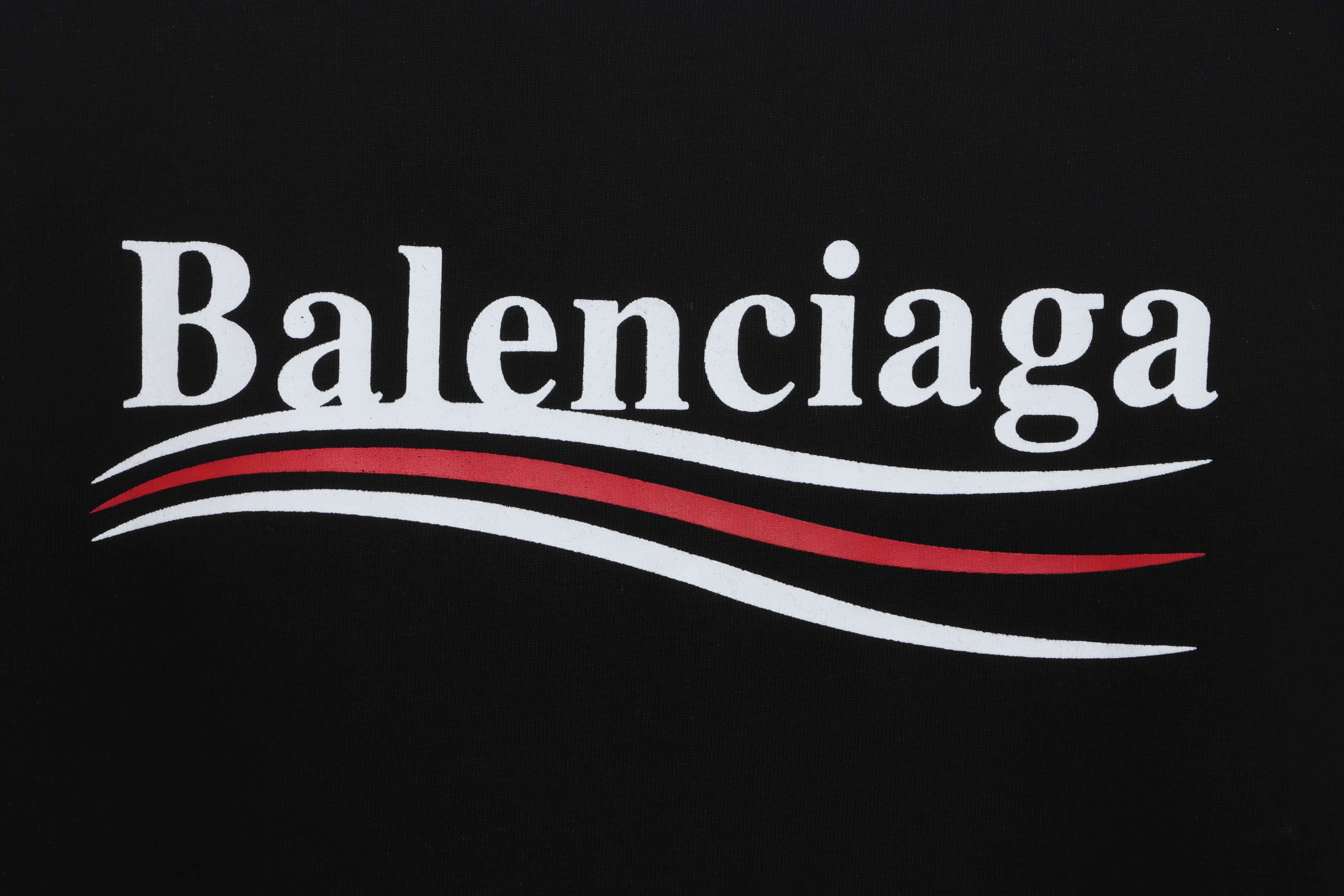 Balenciaga Coke Print Short Sleeve Black