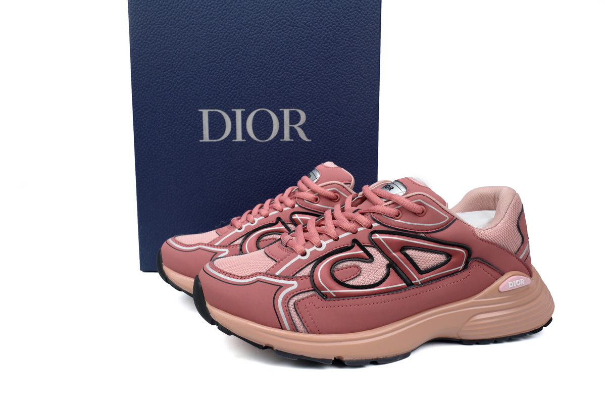 Dior Light Grey 'B30' Sneakers Pink 3SN27ZIR-16536
