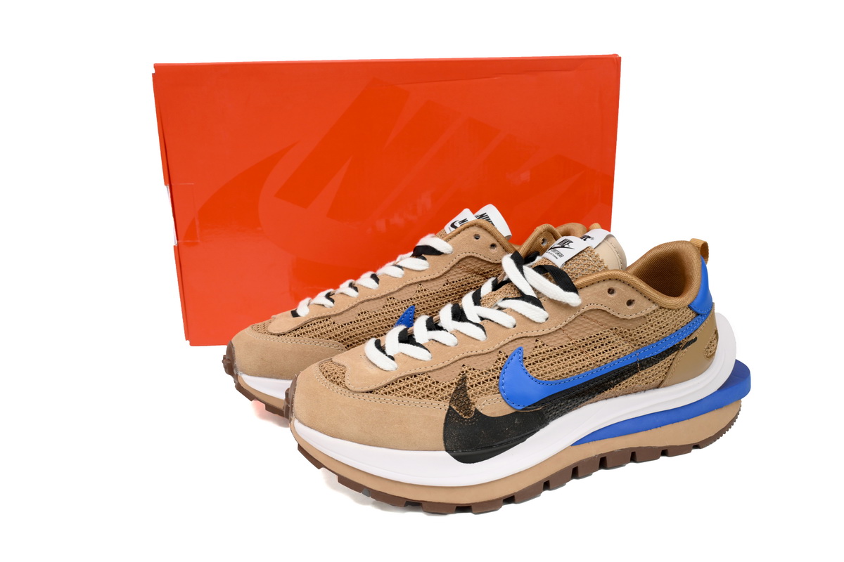 Sacai x Nike VaporWaffle Sesame Brown Blue Black CV1363-201