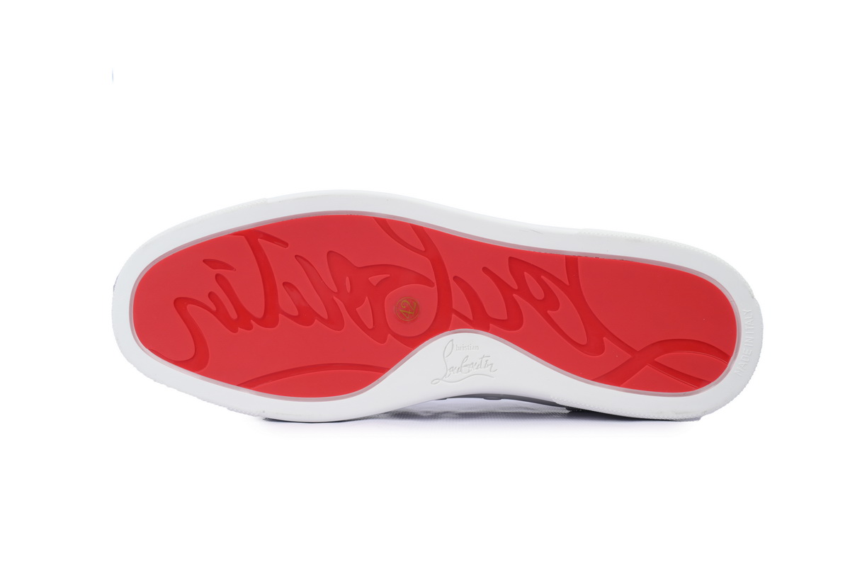 Christian Louboutin Louis Junior Spikes White