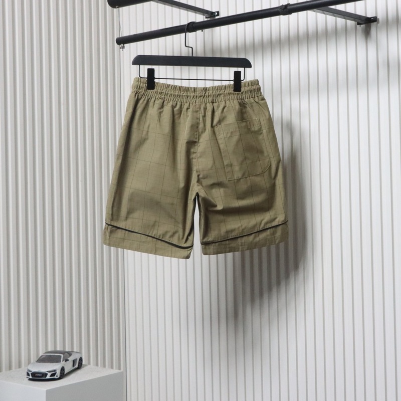 Balenciaga Plaid Letter Embroidered Shorts