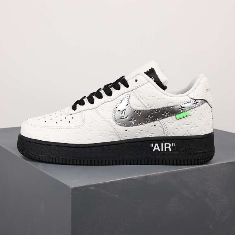 Louis Vuitton x Nike Air Force Low White Black Silver
