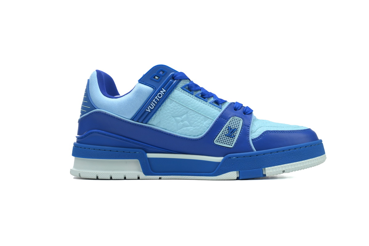 LOUIS VUITTON Trainer White Blue