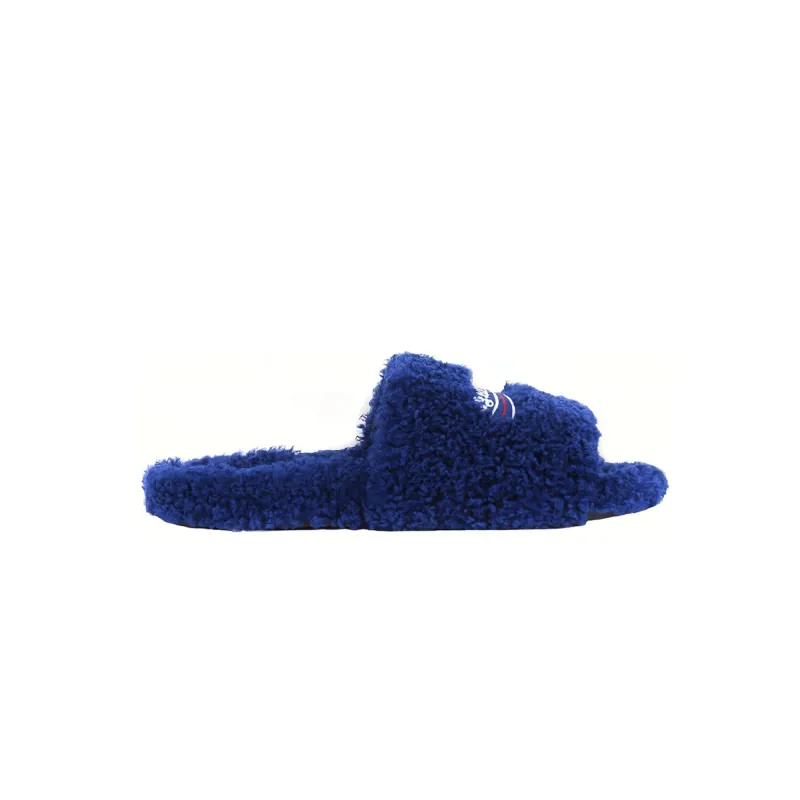 Balenciaga Furry Slide Blue