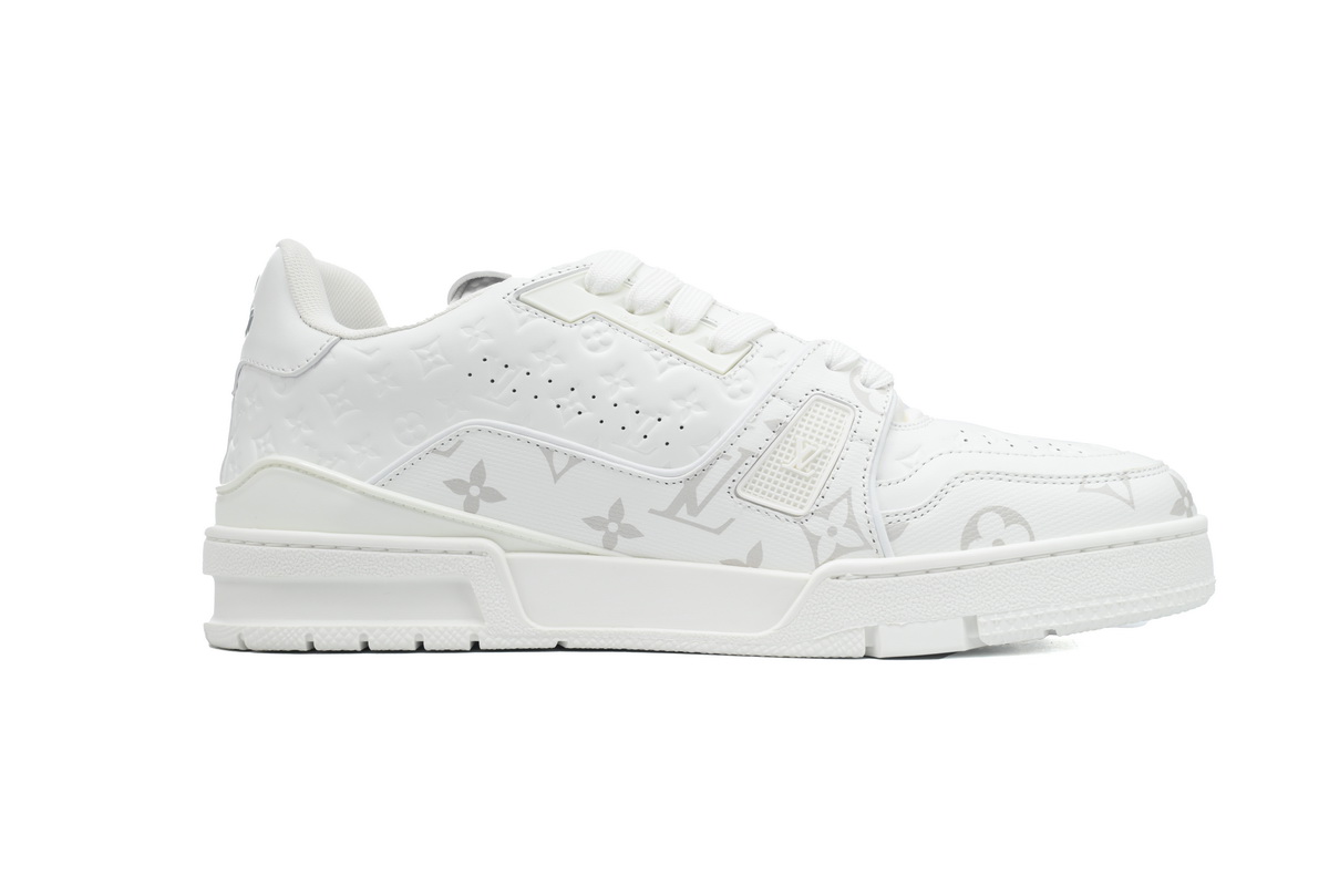 Louis Vuitton Trainer Sneaker All Alligator Leather White
