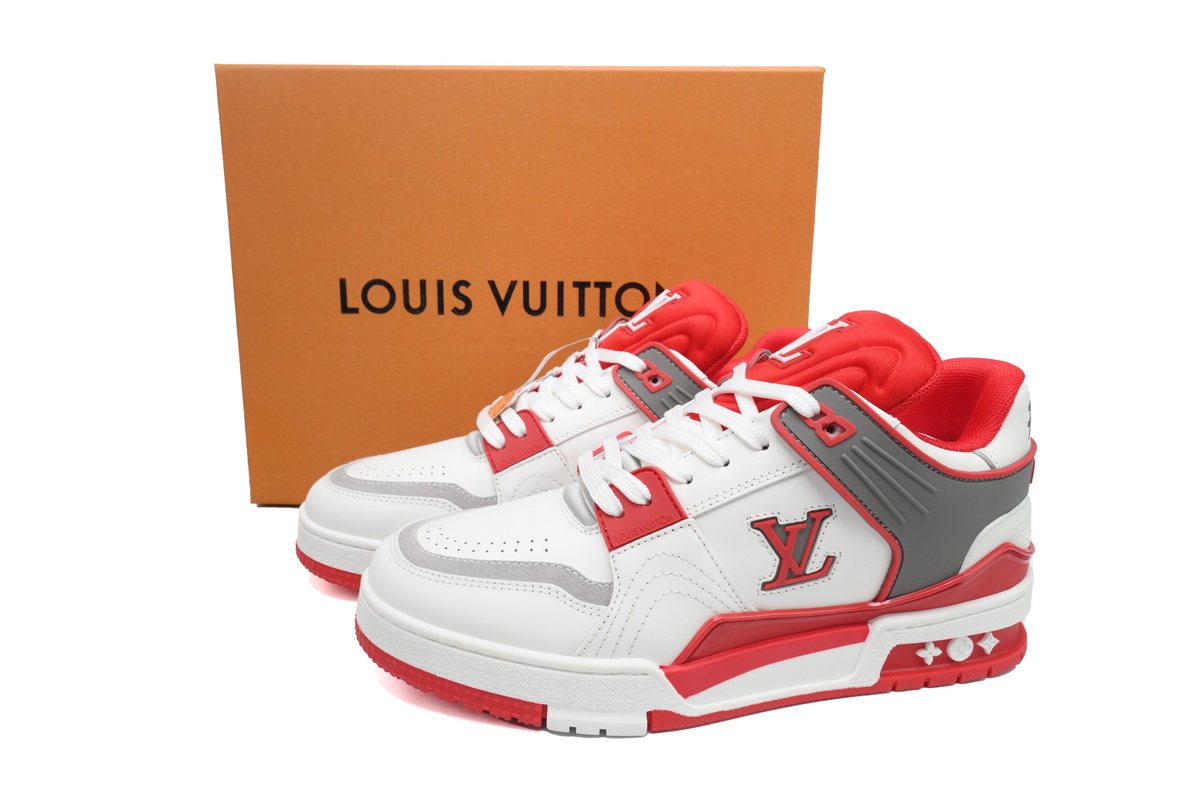 LOUIS VUITTON Trainer White Red