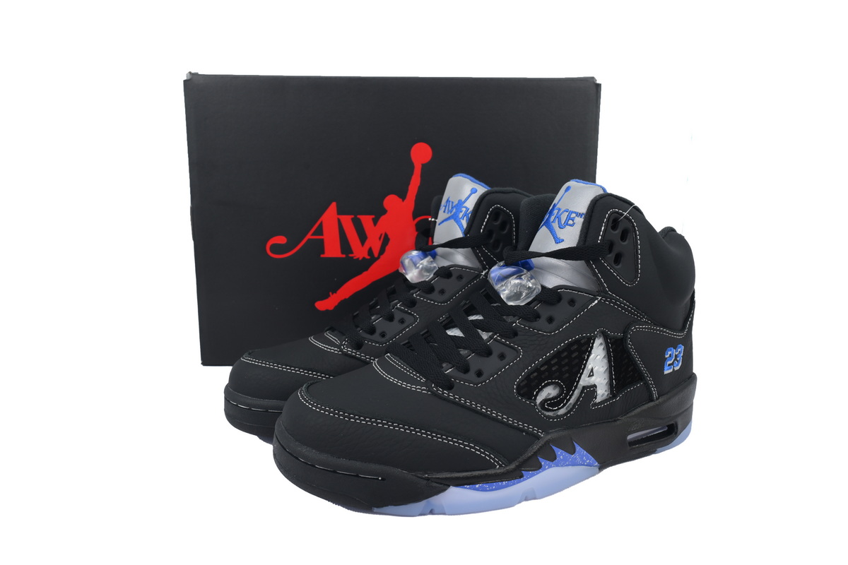 Awake NY x Air Jordan 5 Retro 'Black Racer Blue DV4982-004