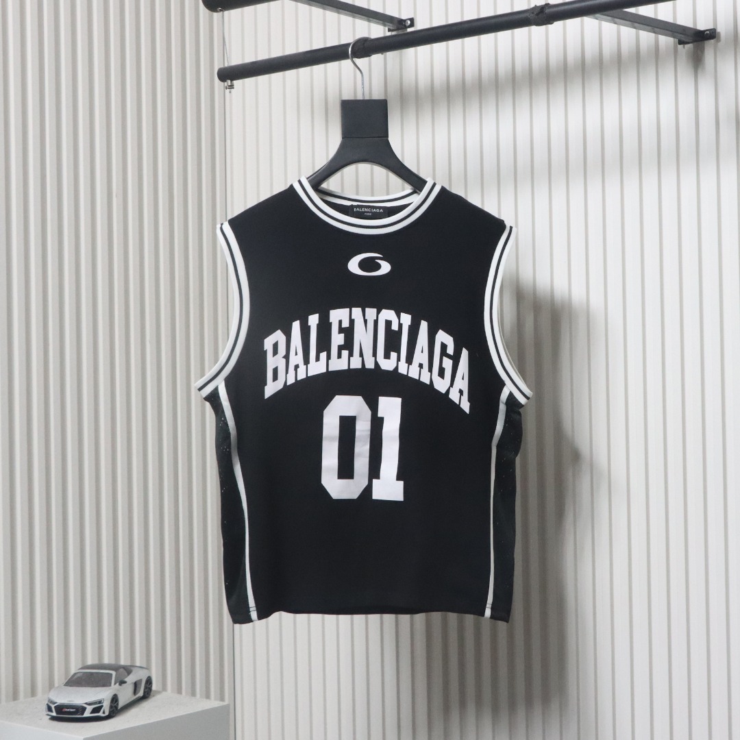 Balenciaga wool intarsia basketball vest