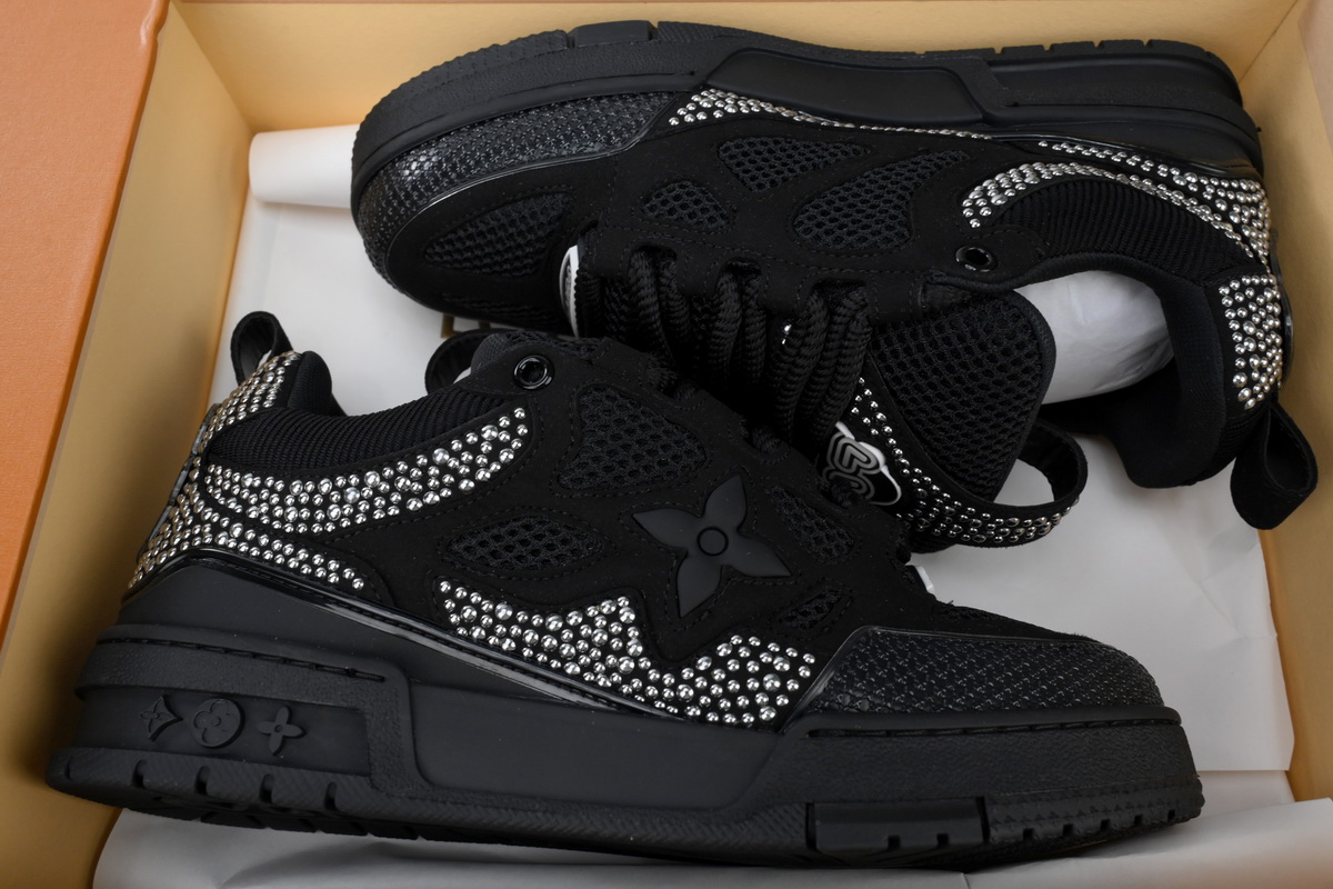 Louis Vuitton Skate Trainer Black Swarovski Monogran 1ABMHV