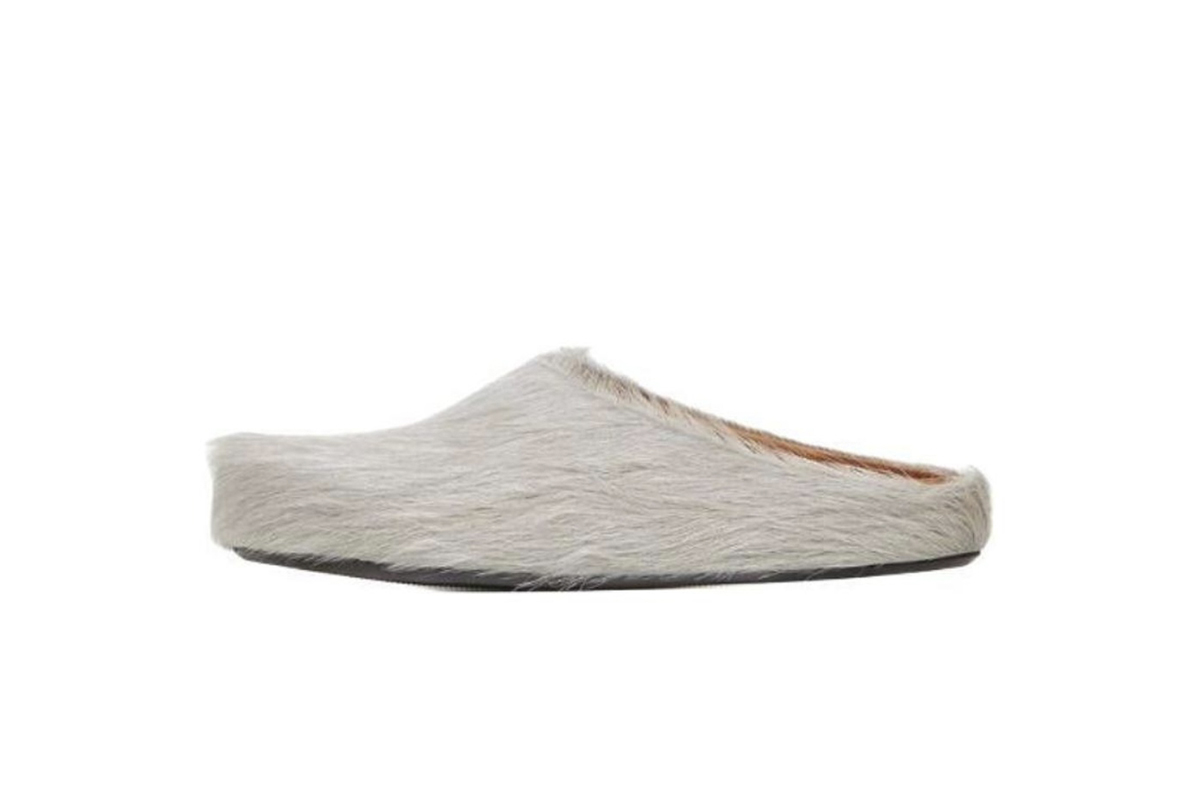 Marni Long hair Calfskin Fussbett Sabot Grey SBMR000600P412200N15