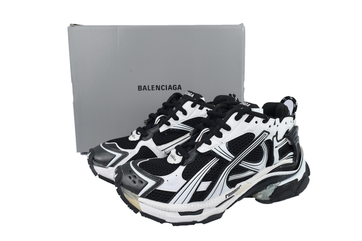 Balenciaga Runner Sneaker 'White Black' 772774 W3RMU 9010